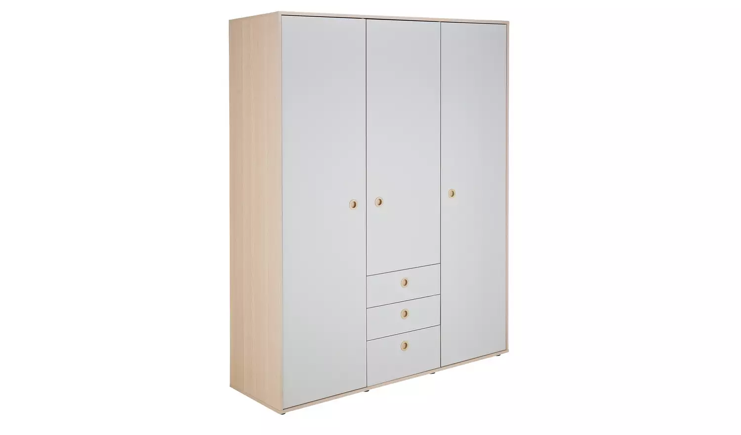 Argos Home Camden 3 Door 3 Drawer Wardrobe - Grey & Acacia
