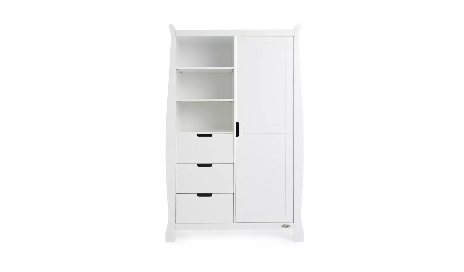 Obaby Stamford Sleigh Double Wardrobe - White