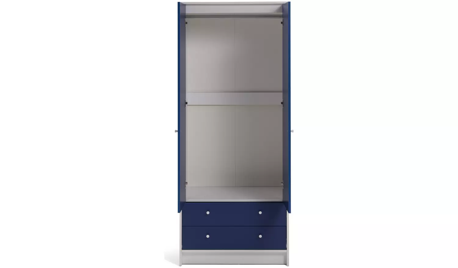 Argos Home Malibu Kids 2 Door 2 Drawer Wardrobe White & Blue