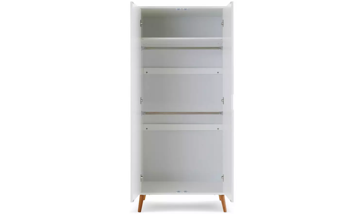 Obaby Maya Double Wardrobe - White with Natural