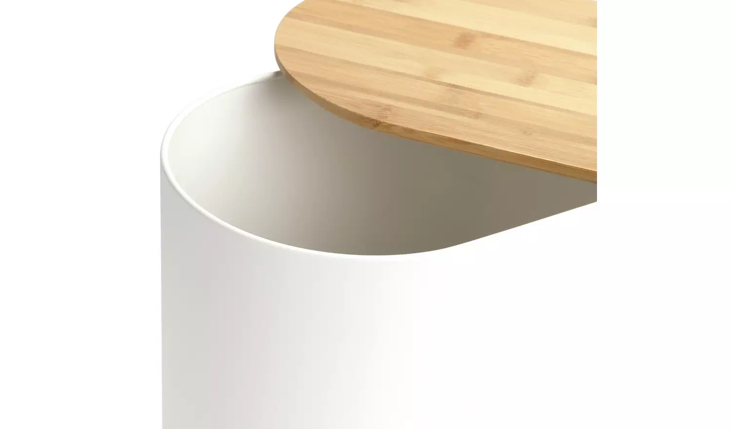 Habitat Embossed Text Carbon Steel Bread Bin