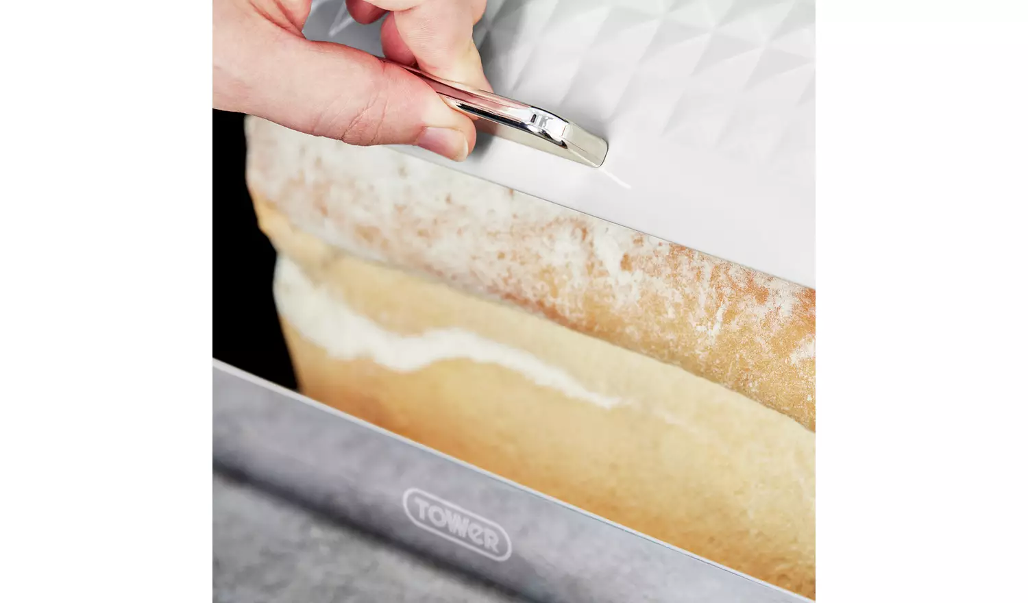 Tower Solitaire Roll Top Stainless Steel Bread Bin