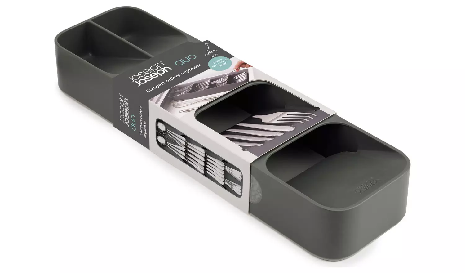 Joseph Joseph Duo In-drawer Cutlery Tray - Grey