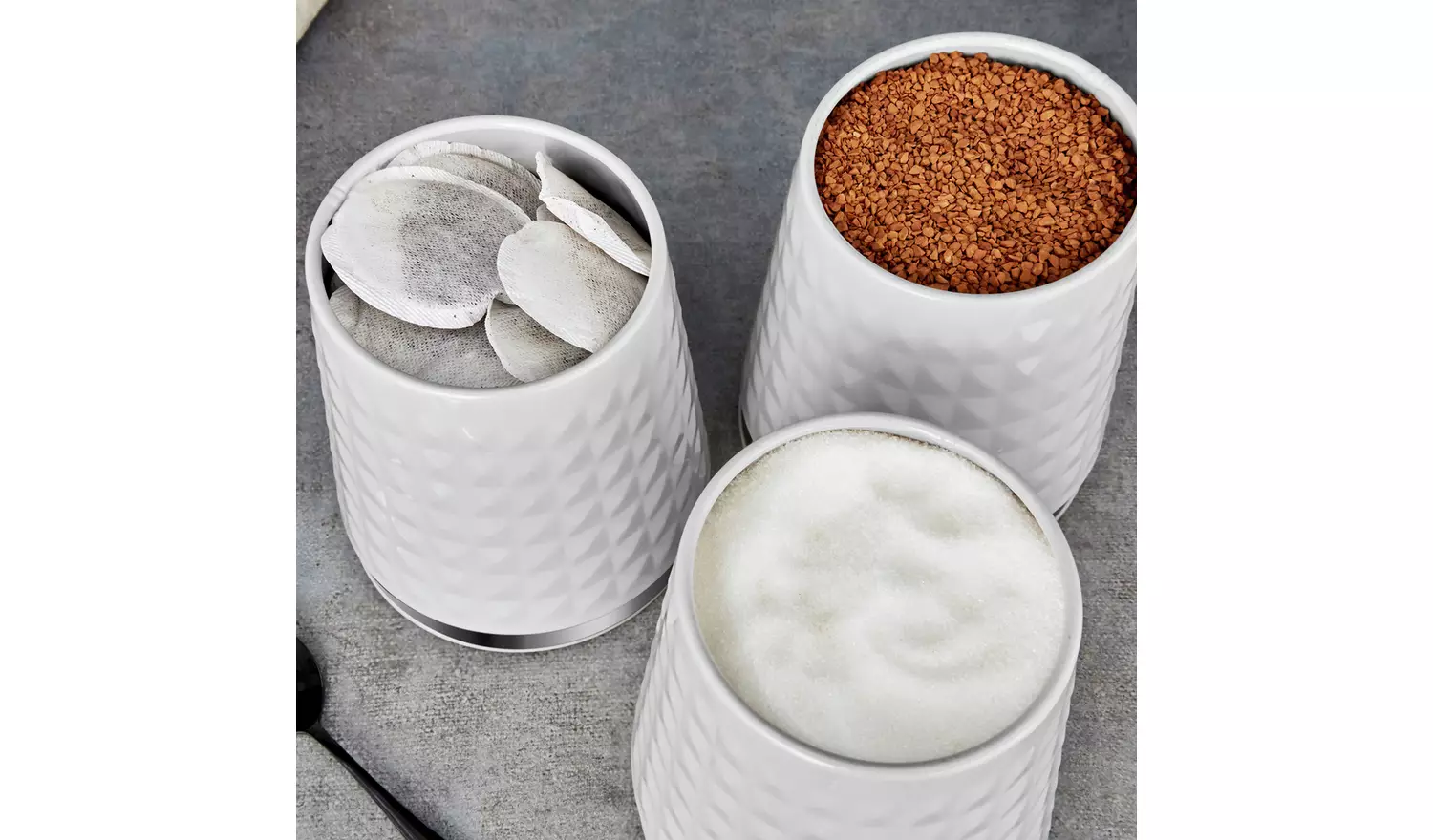 Tower Solitaire Pack of 3 Canisters - White