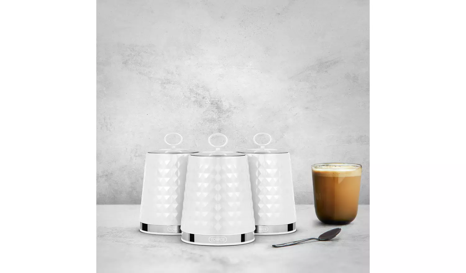 Tower Solitaire Pack of 3 Canisters - White