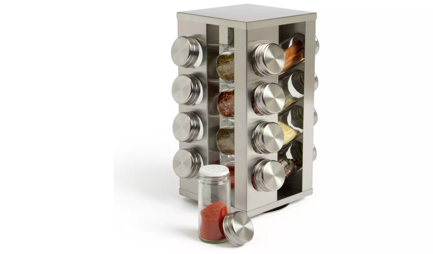 Habitat 16 Jar Stainless Steel Revolving Spice Rack