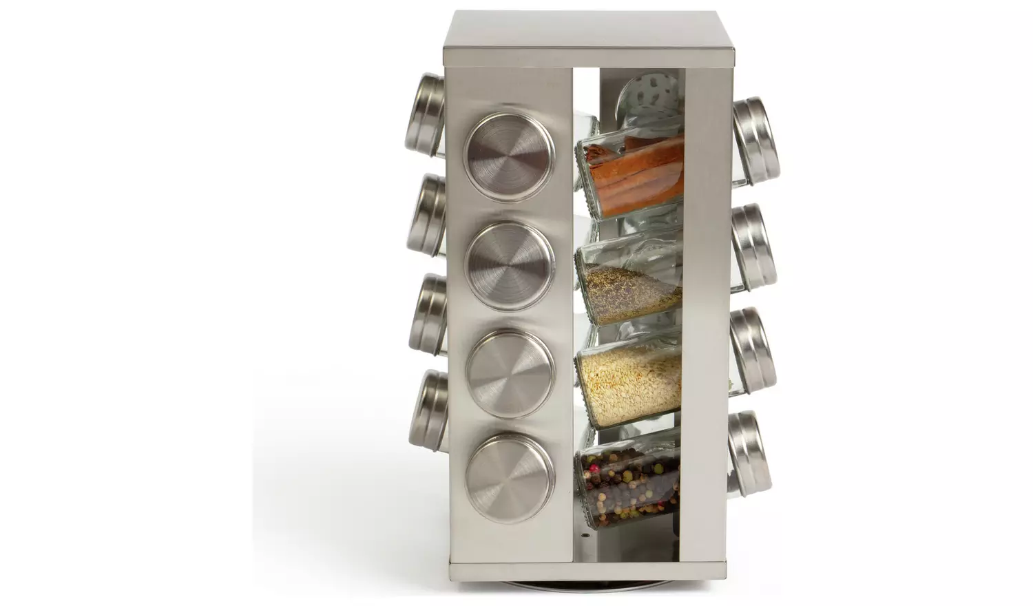 Habitat 16 Jar Stainless Steel Revolving Spice Rack