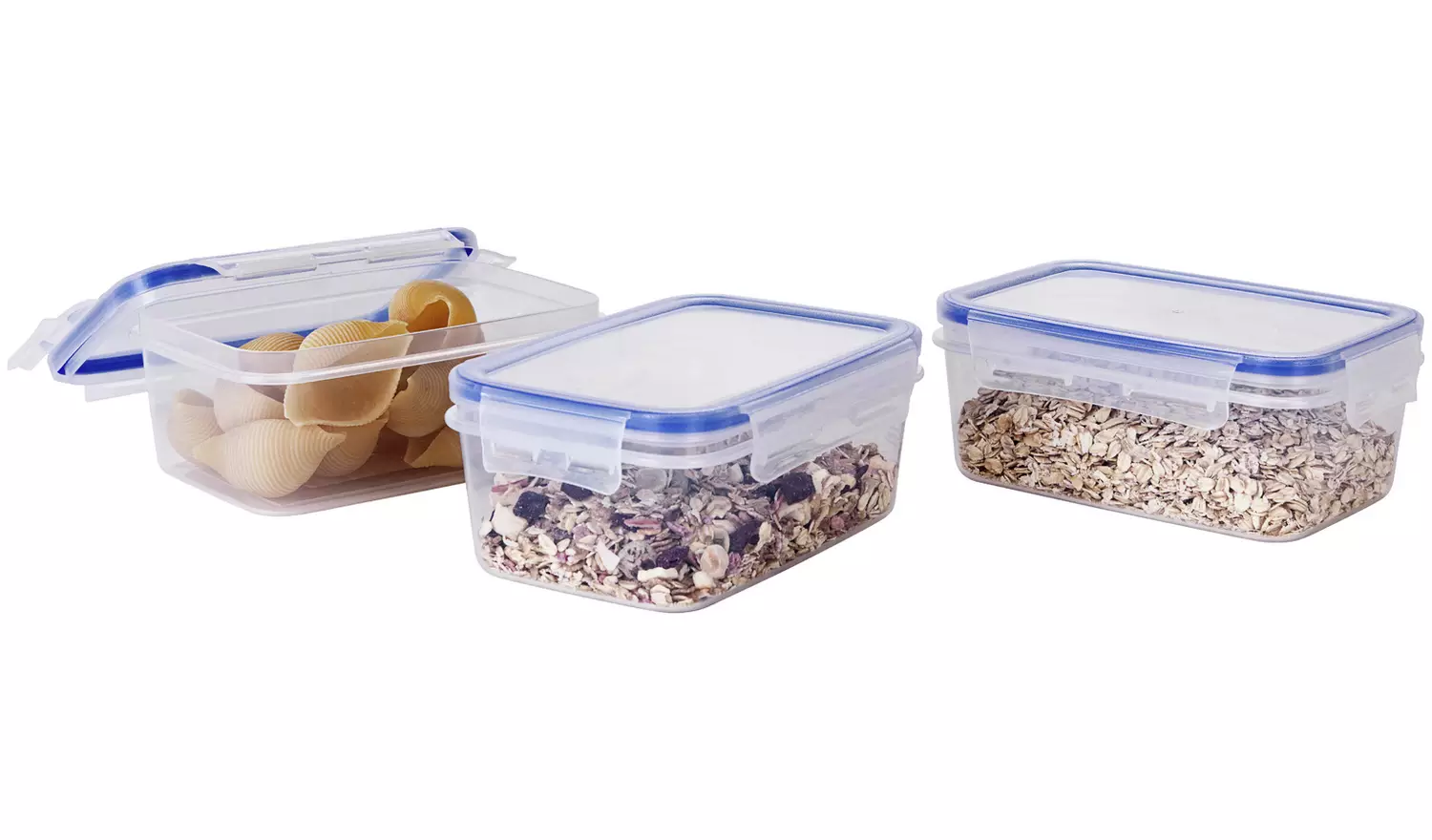Argos Home Pack of 3 900ml Klip Lock Storage Set