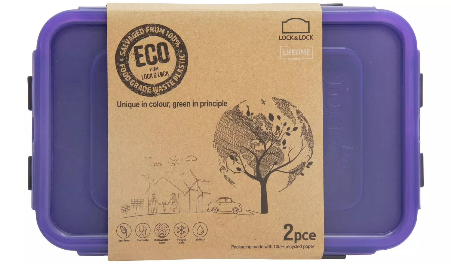 Lock & Lock Eco Set of 2 Food Storage Containers