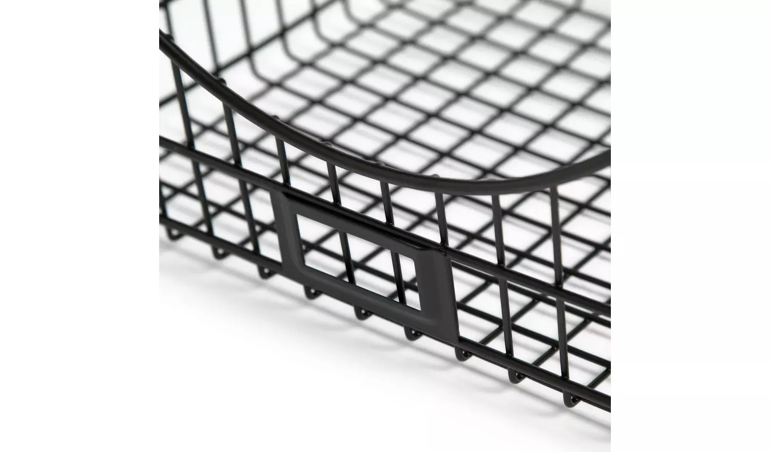 Habitat Pack of 2 Storage Basket with Label Slot - Black