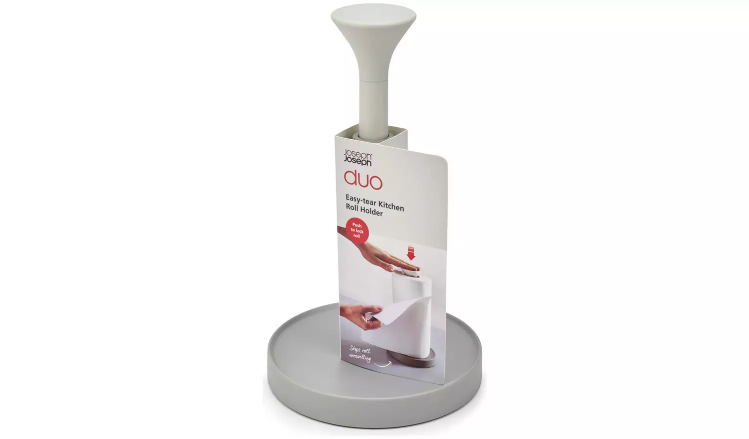 Joseph Joseph Duo Kitchen Roll Holder - Grey and White