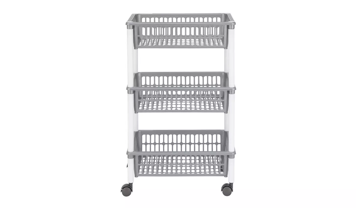 Argos Home 3 Tier Plastic Vegetable Trolley - Grey and White