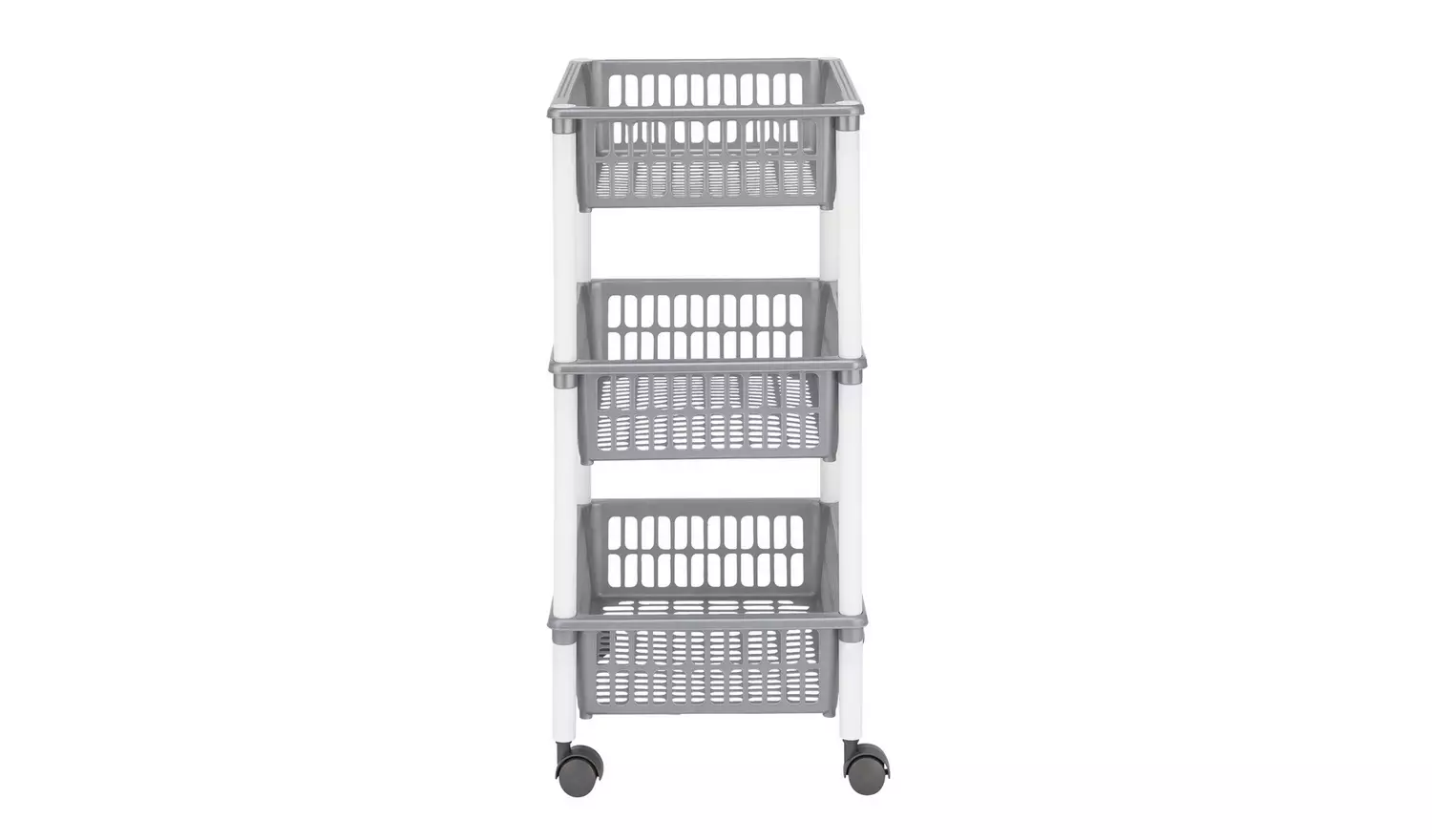 Argos Home 3 Tier Plastic Vegetable Trolley - Grey and White