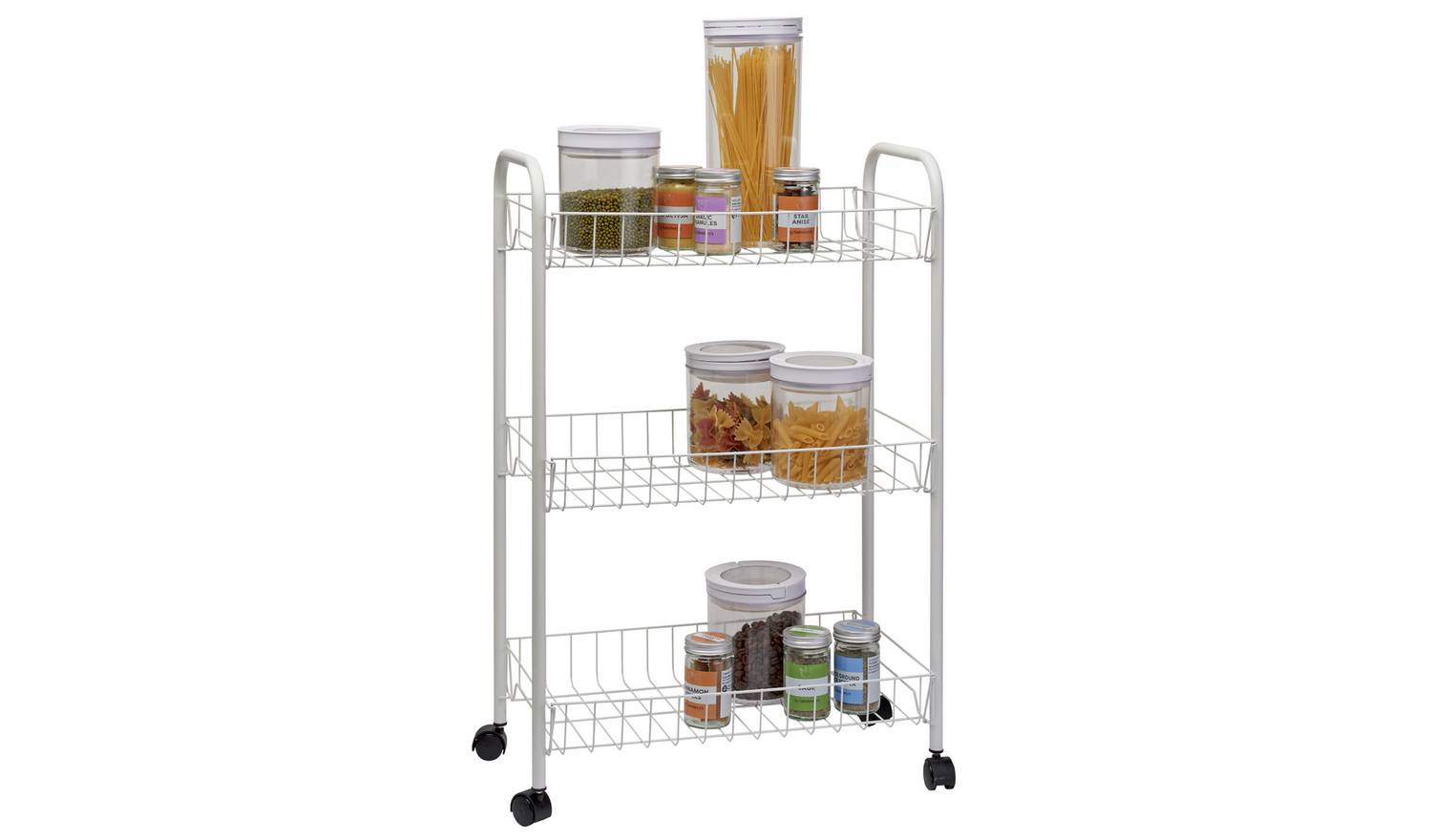 Argos Home 3 Tier Kitchen Storage Trolley - White