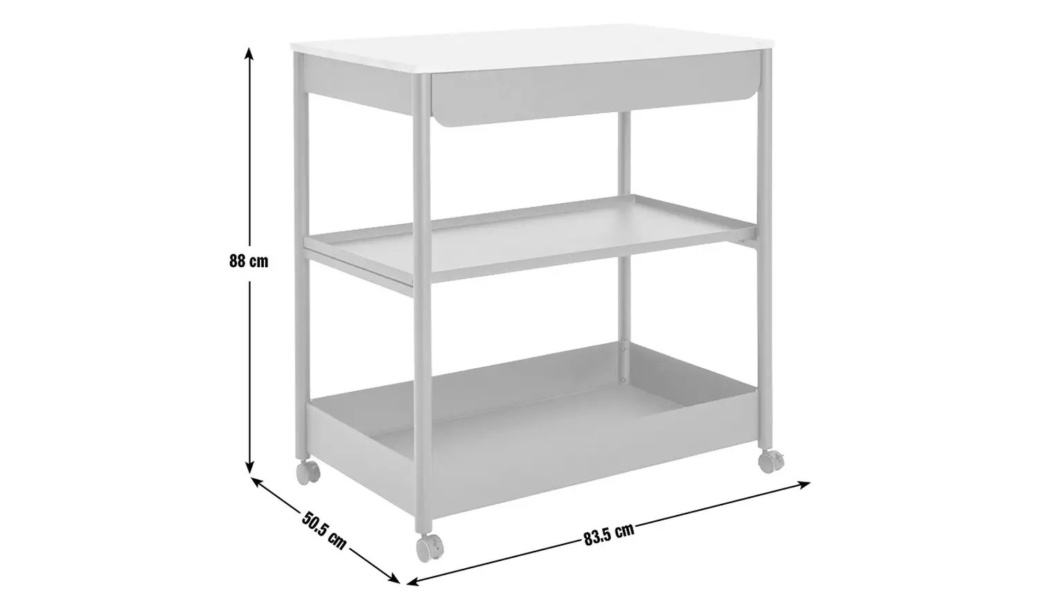 Habitat Kaylo Metal Kitchen Trolley - Black