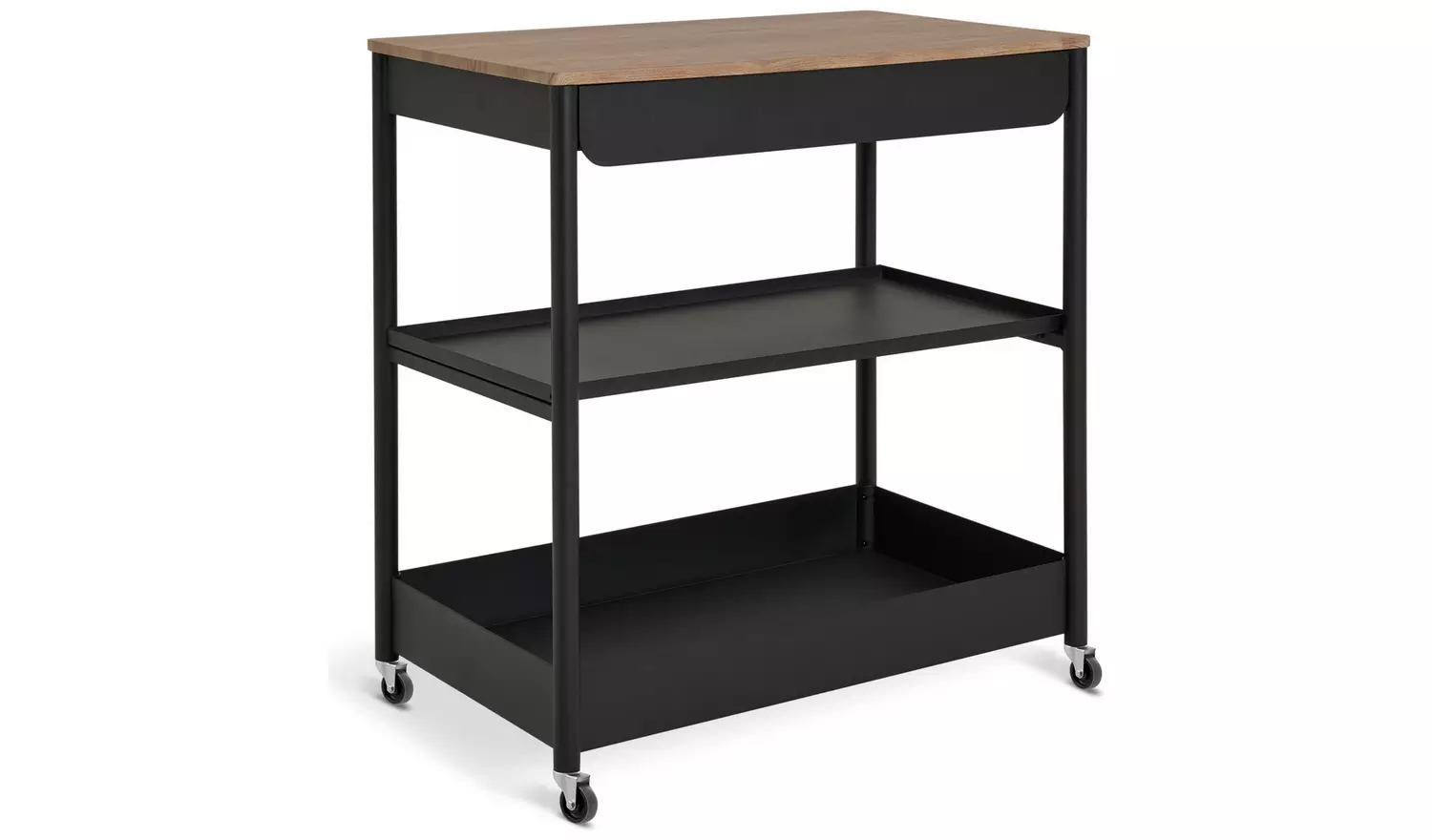 Habitat Kaylo Metal Kitchen Trolley - Black