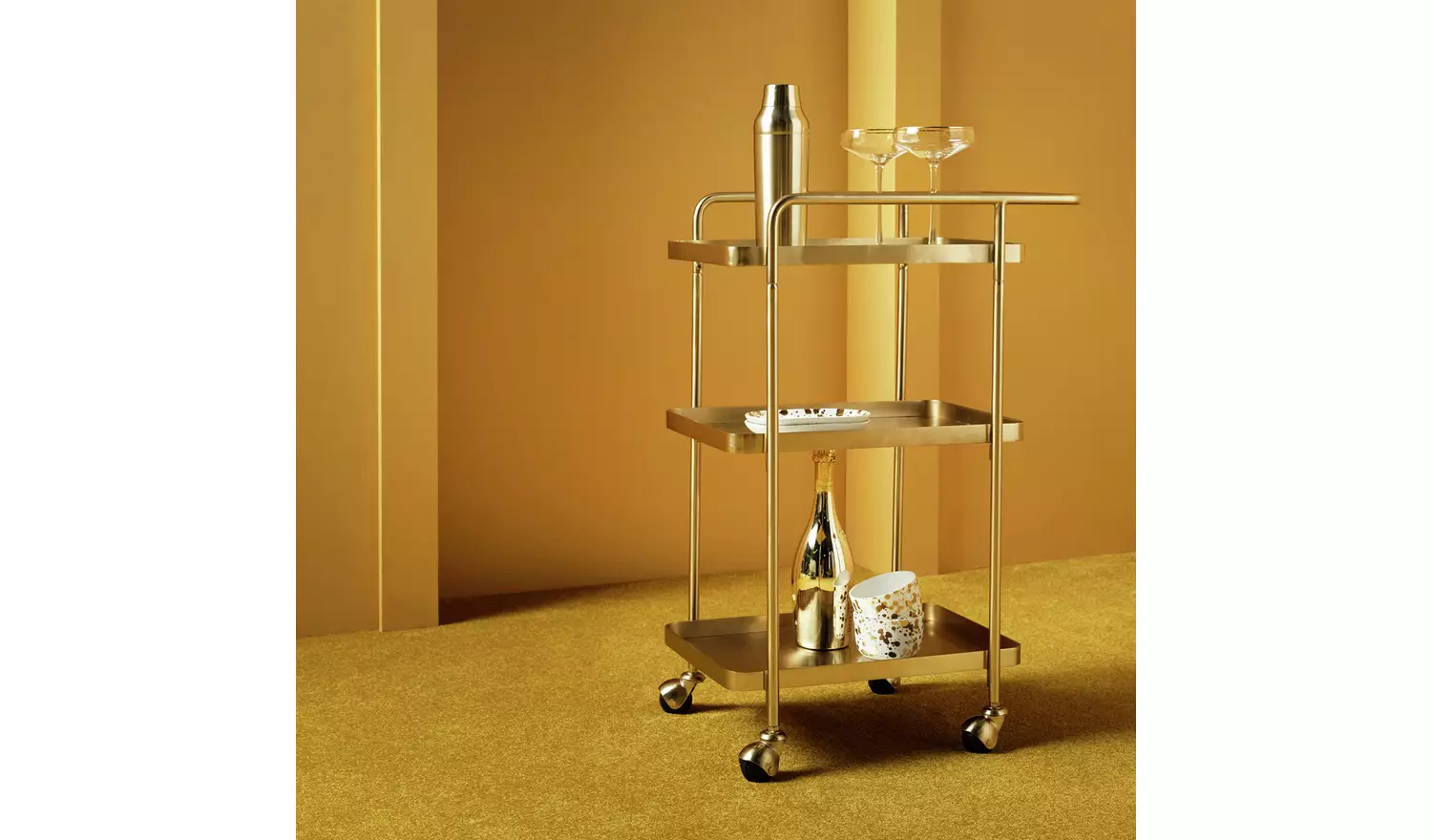 Habitat 60 Gold Edit Drinks Trolley