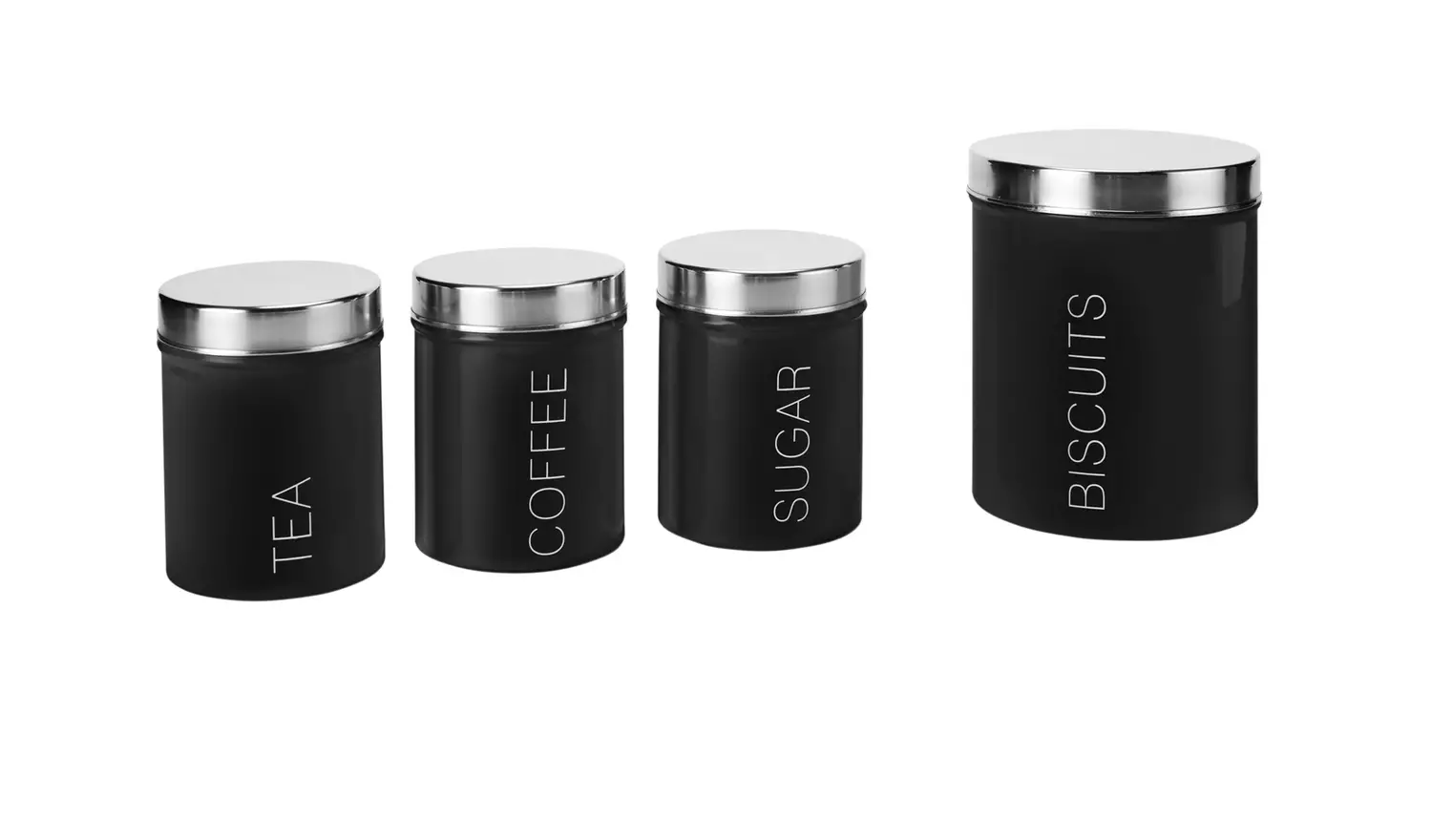 Argos Home 5 Piece Stainless Steel Storage Set - Jet Black