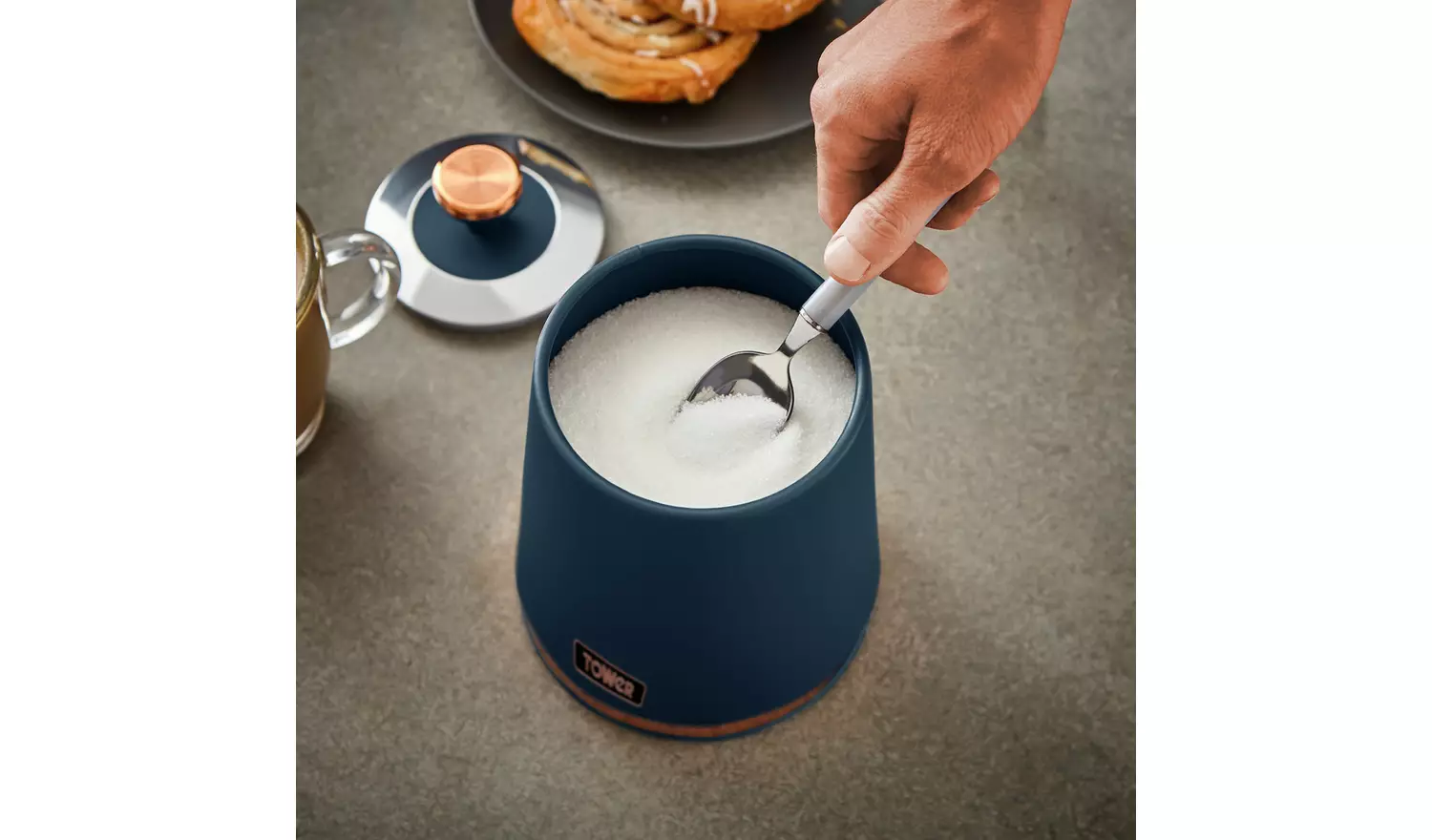 Tower Cavaletto Pack of 3 Storage Jars - Midnight Blue