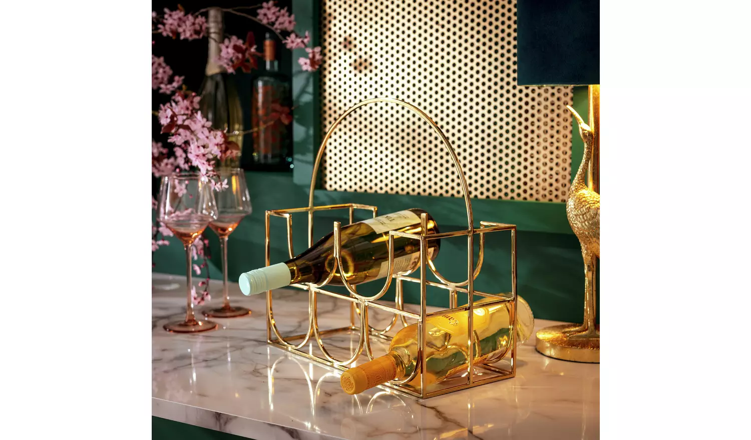 Habitat Japonica 5 Bottle Stainless Steel Wine Rack