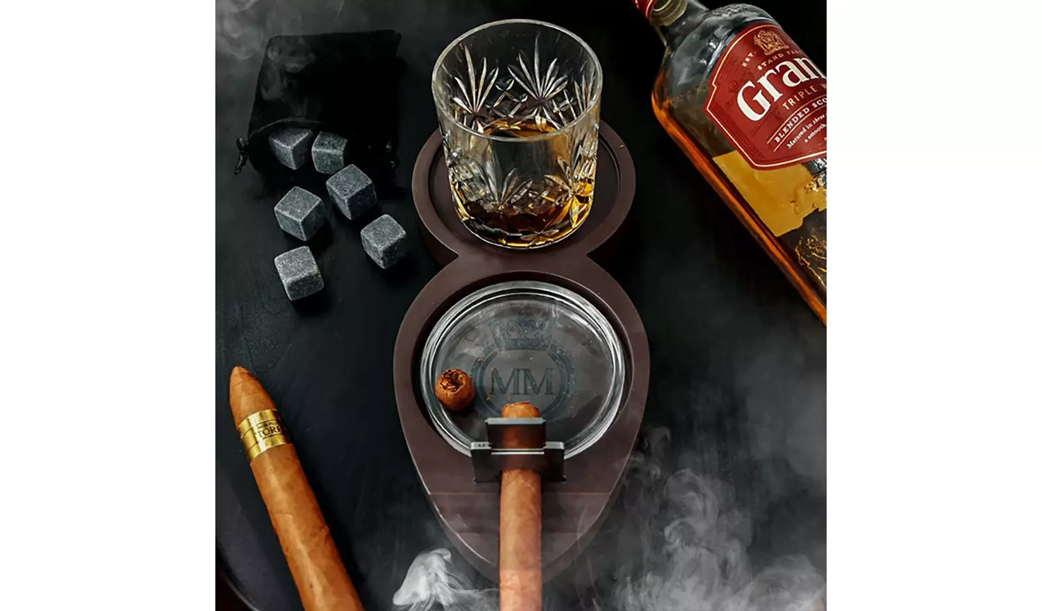 Menkind Whisky And Cigar Tray