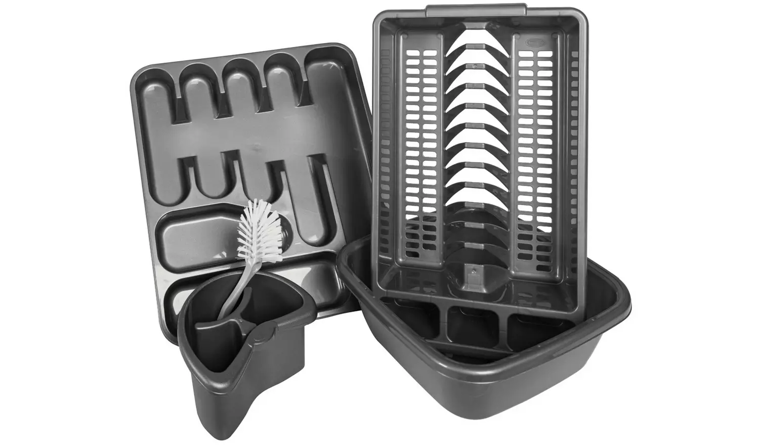 Argos Home 5 Piece Kitchen Sink Top Set - Silver