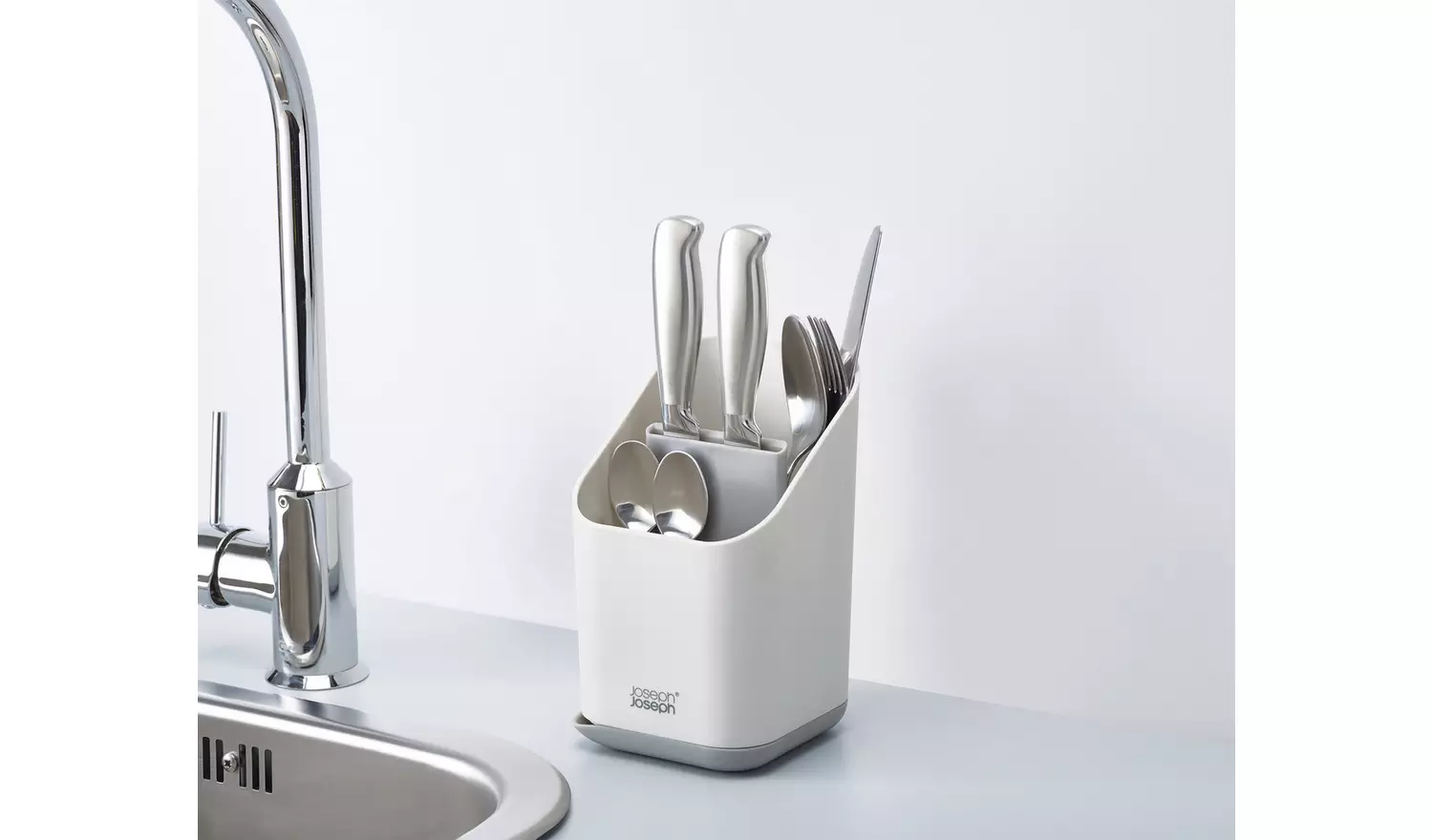 Joseph Joseph Duo Cutlery Drainer - Grey