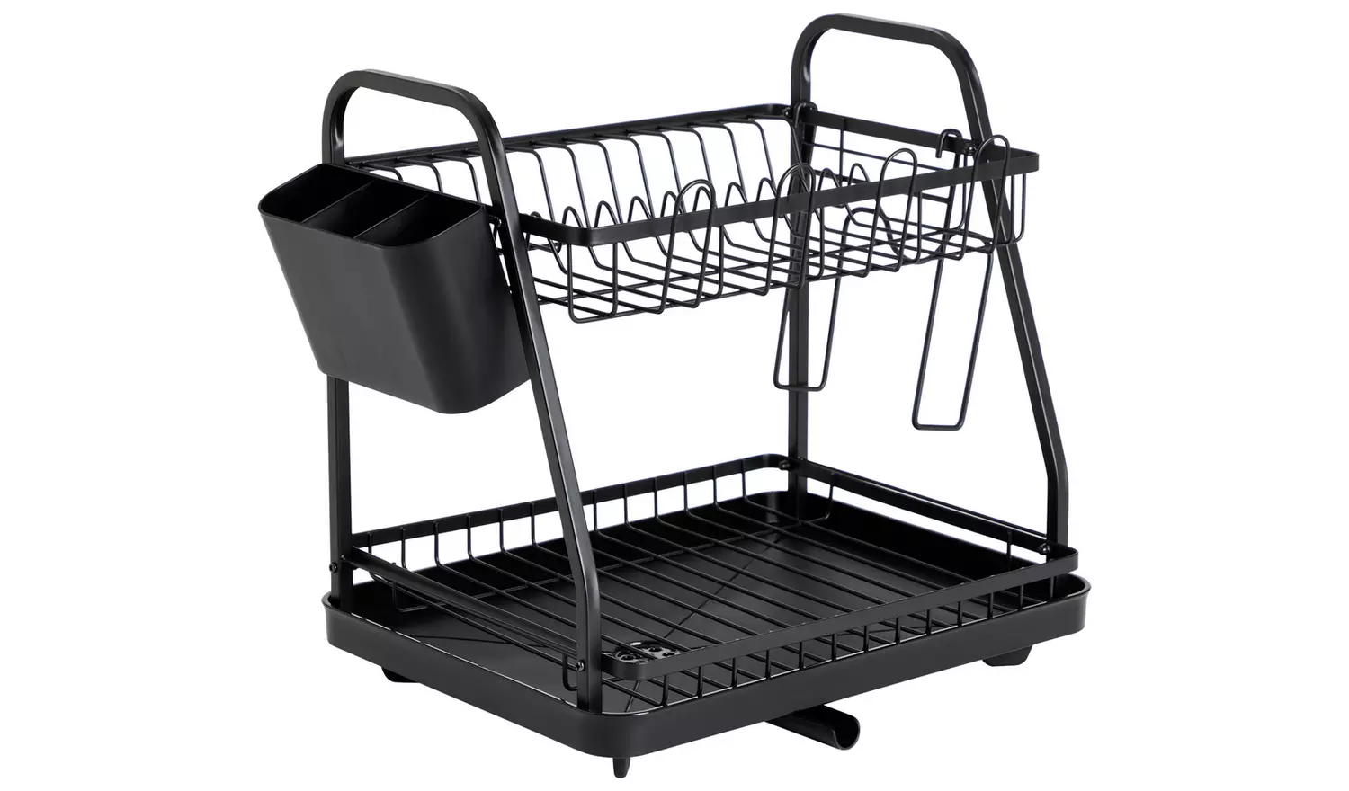 Argos Home 2 Tier Dish Drainer - Black