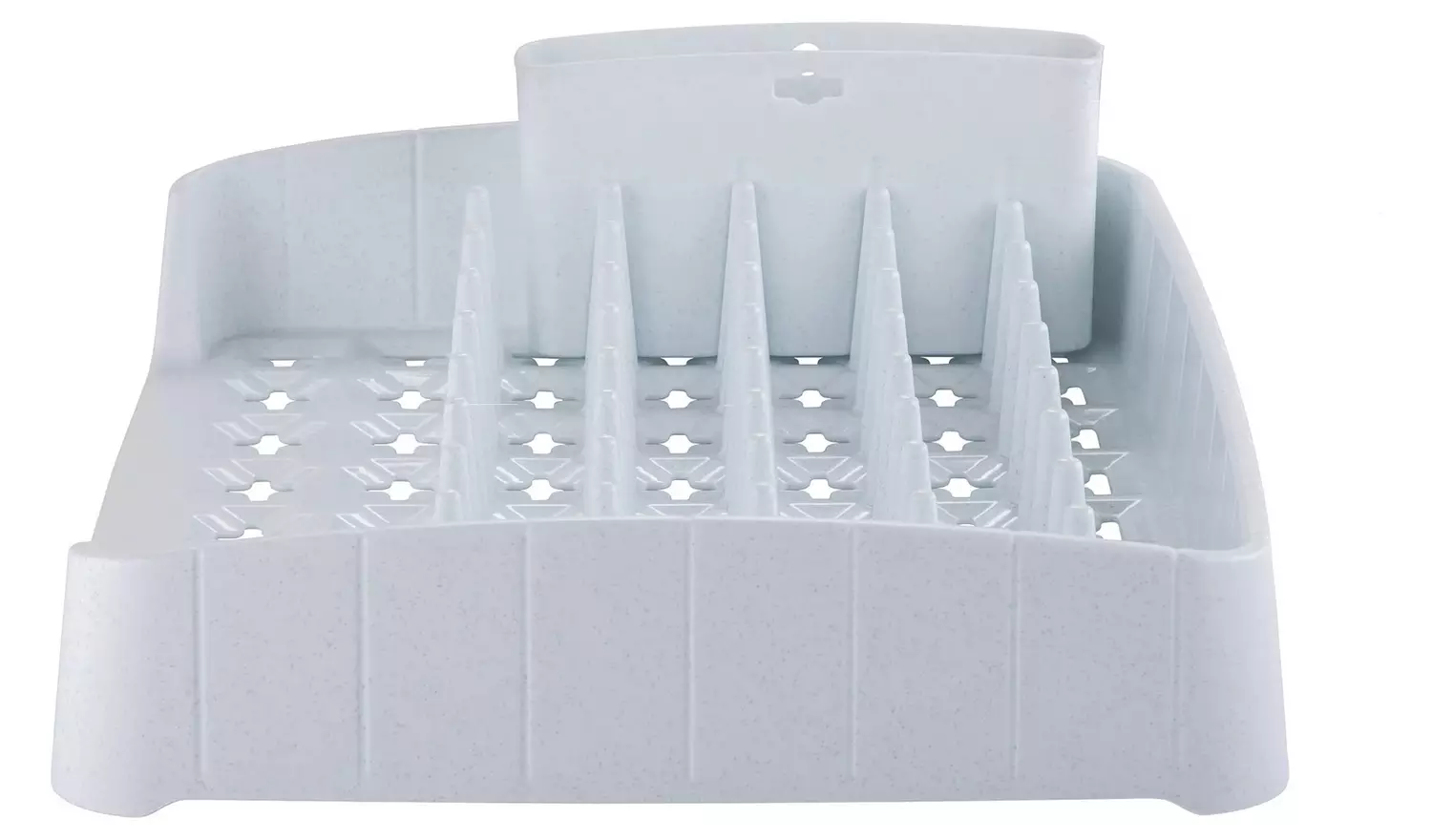 Minky Plastic Dish Rack With Caddy - White