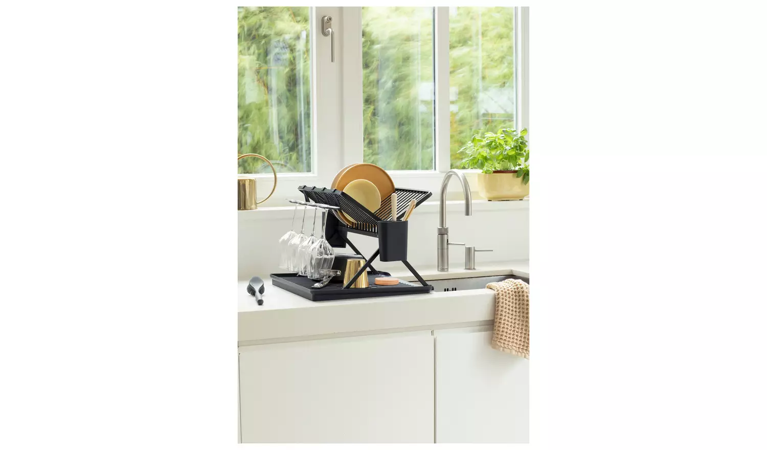 Brabantia SinkSide Large Foldable Dish Rack - Grey