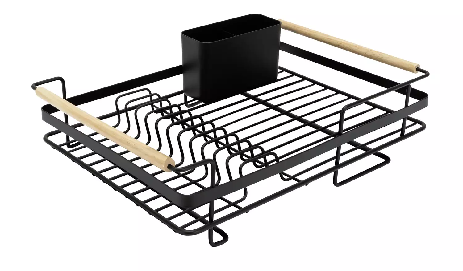 Habitat Wire Dishdrainer - Wood and Black