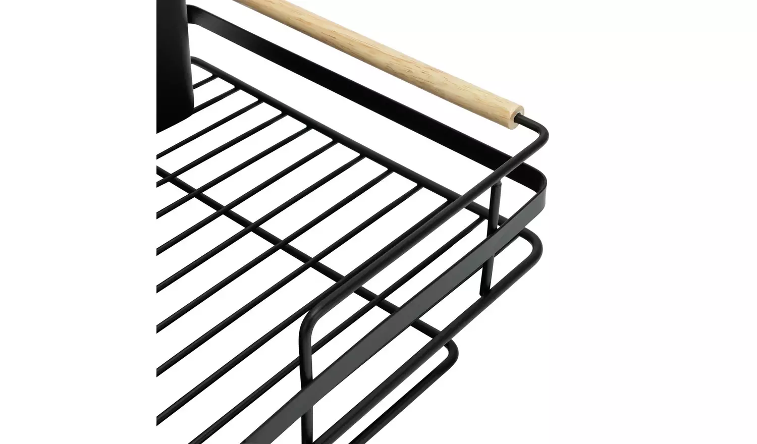Habitat Wire Dishdrainer - Wood and Black