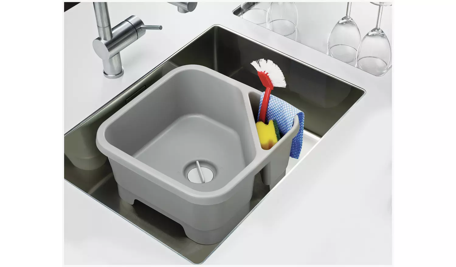 Joseph Joseph Duo Wash Up Bowl - Grey