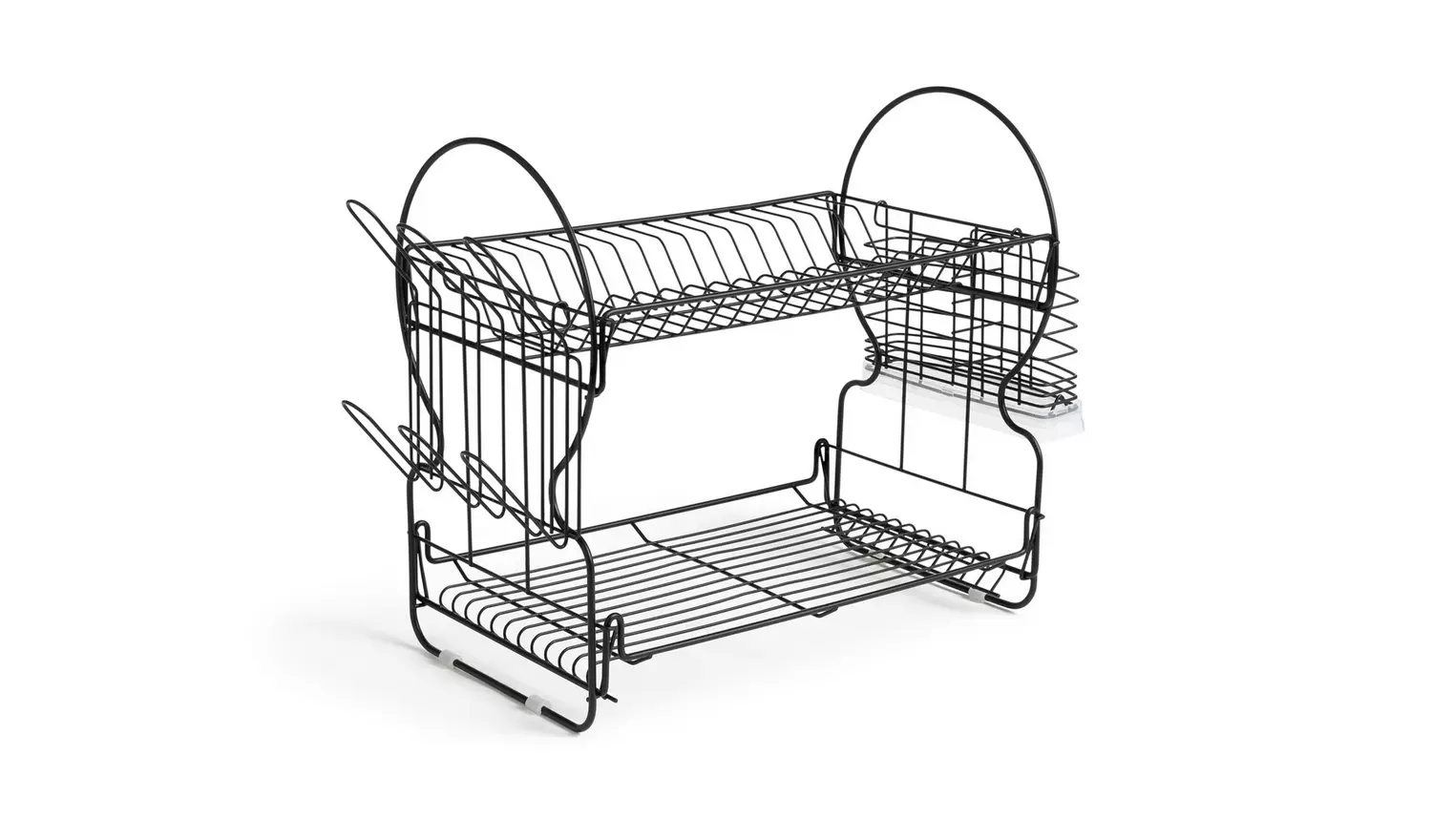 Argos Home 2 Tier Wire Dish Drainer - Black