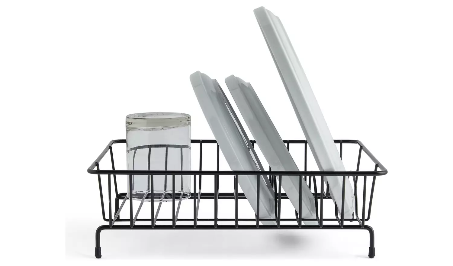 Habitat Compact Wire Dish Drainer - Black