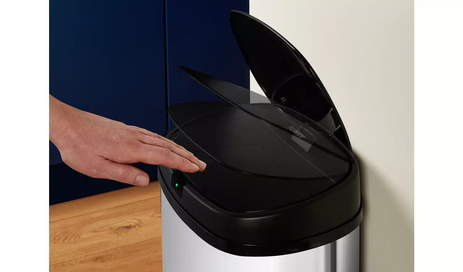 Tower 42 Litre Sensor Bin - Stainless Steel