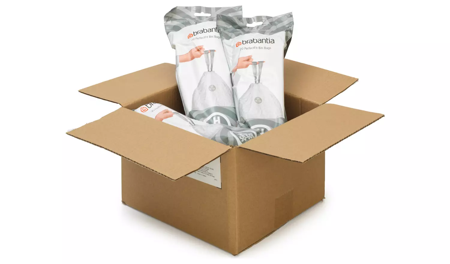 Brabantia 60L PerfectFit Code H Bin Liners - Pack of 120