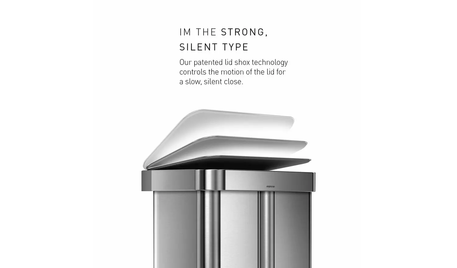 Simplehuman 58 Litre Recycling Pedal Bin - Steel