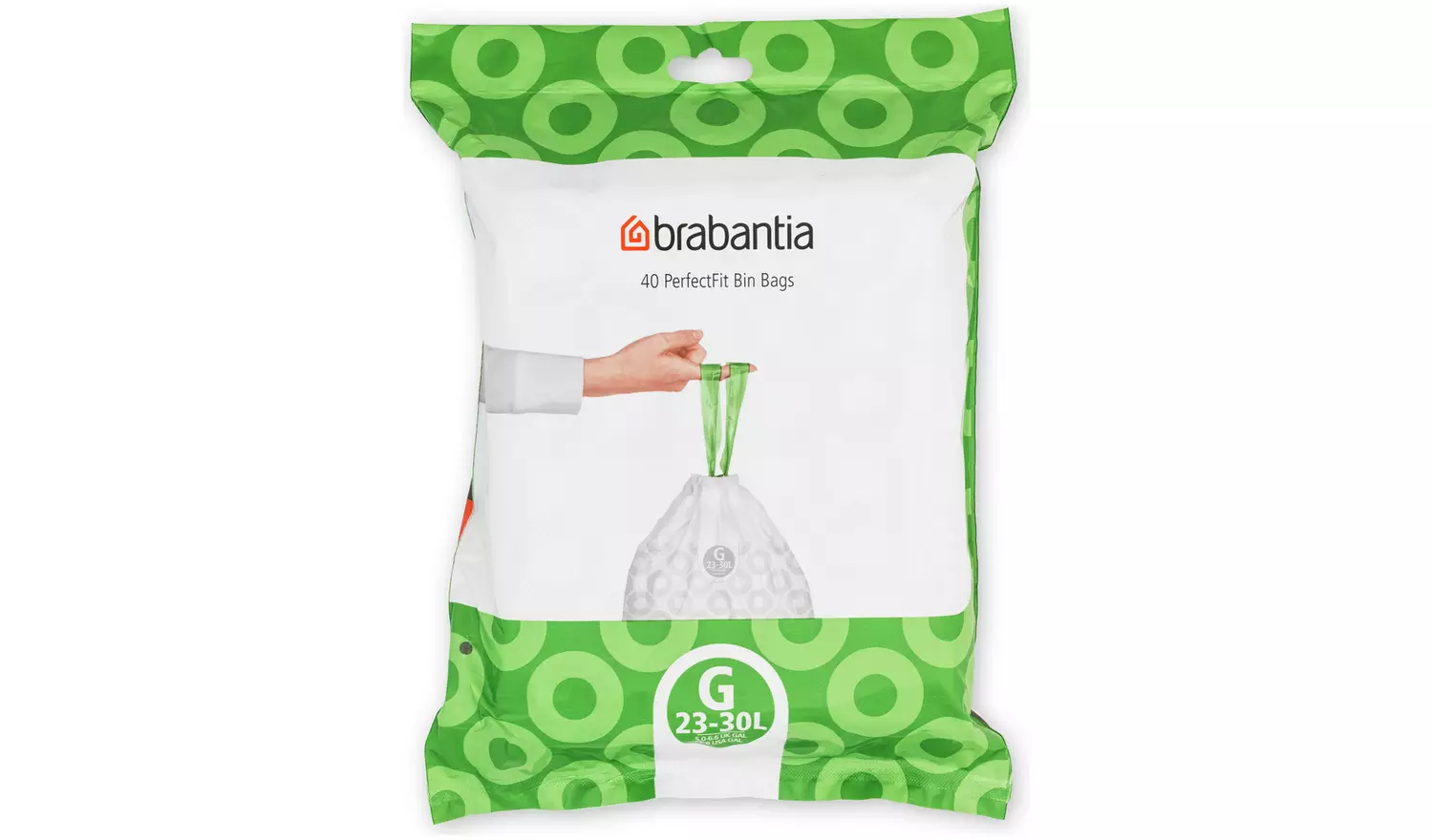 Brabantia 30L Perfect Fit Bin Liners Size G - Pack of 40