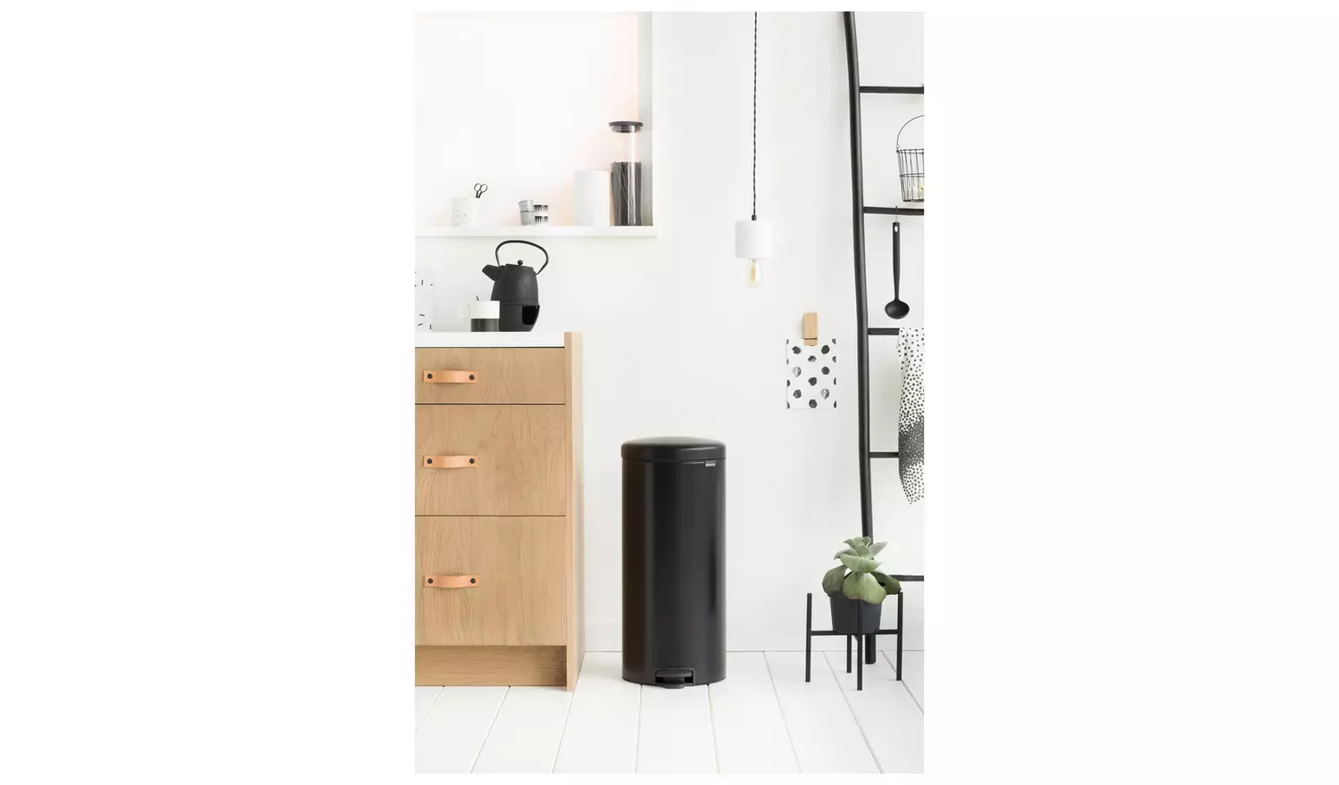 Brabantia 30L NewIcon Pedal Bin - Matt Black