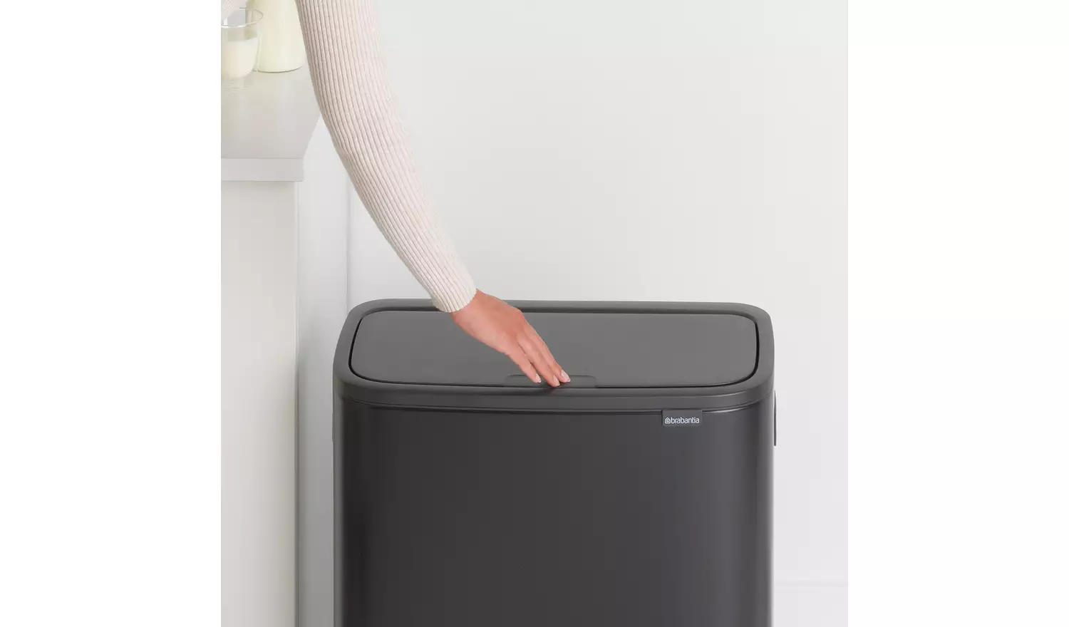 Brabantia Bo 2x30L Touch Bin - Matt Black