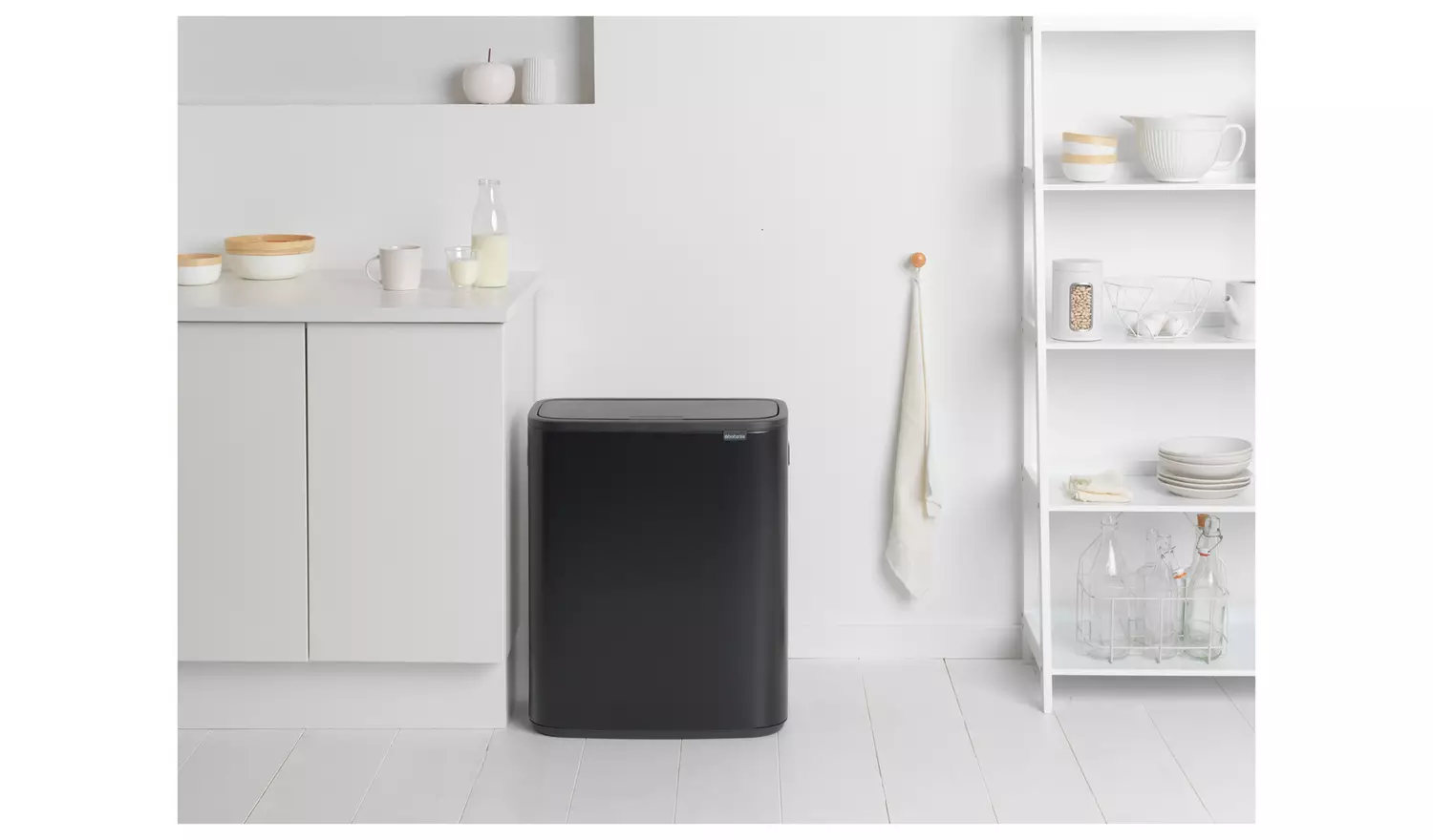Brabantia Bo 2x30L Touch Bin - Matt Black
