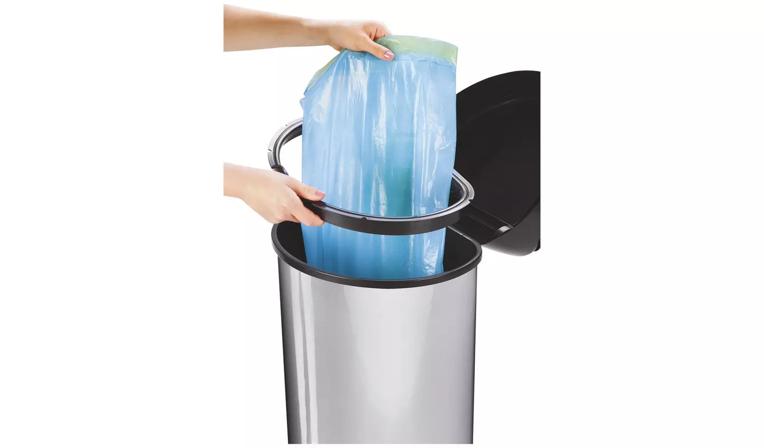 Moda 42 Litre Touch Top Bin - Ivory