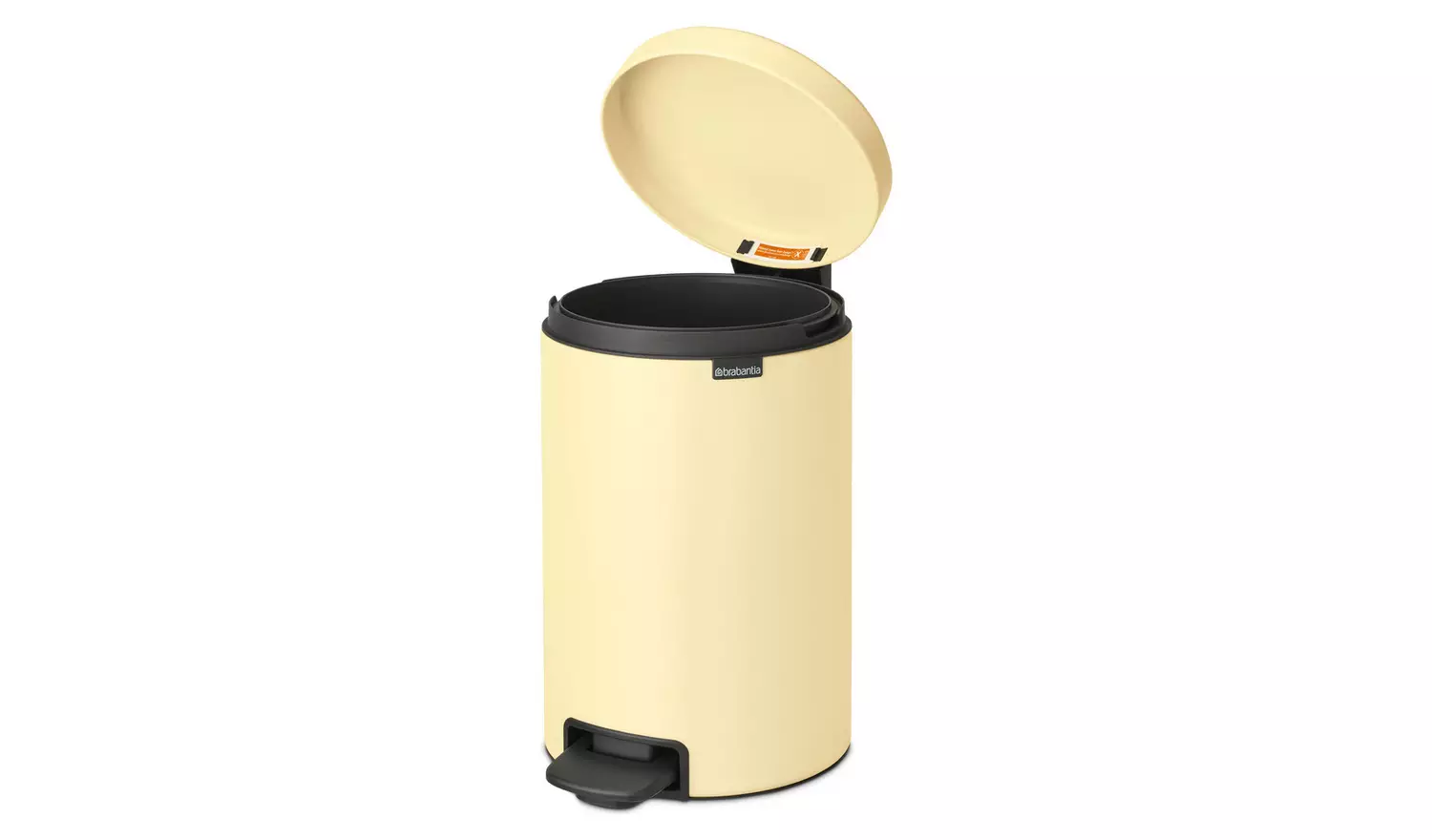 Brabantia 12 Litre New Icon Pedal Bin - Mellow Yellow