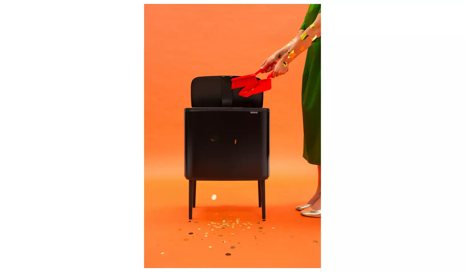 Brabantia Bo 11 + 23 Litre Touch Top Bin - Matt Black