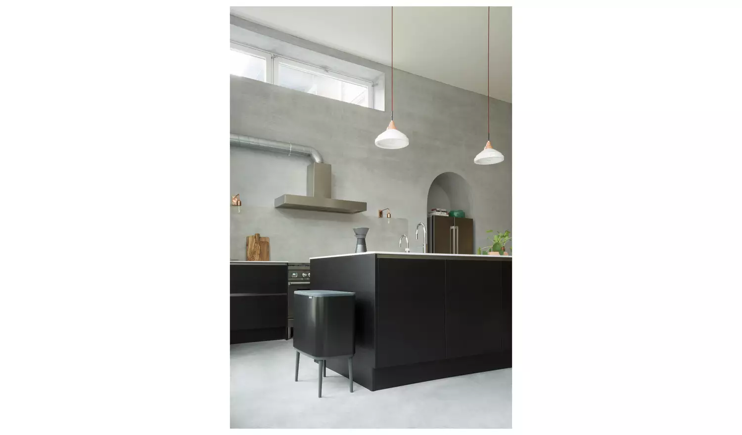 Brabantia Bo 11 + 23 Litre Touch Top Bin - Matt Black