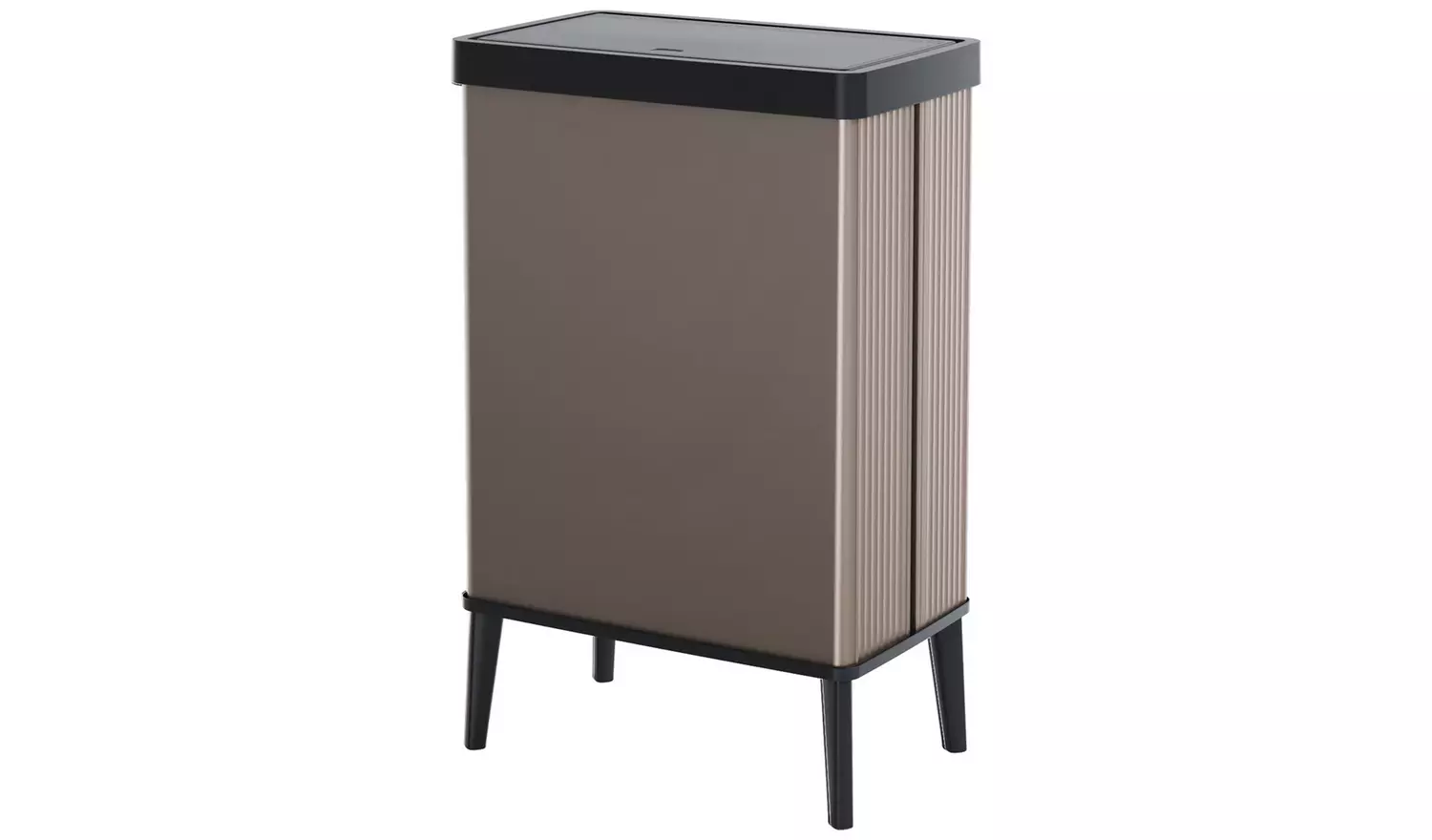 Curver Verto 54 Litre Touch Top High Kitchen Bin-Pearl Rose