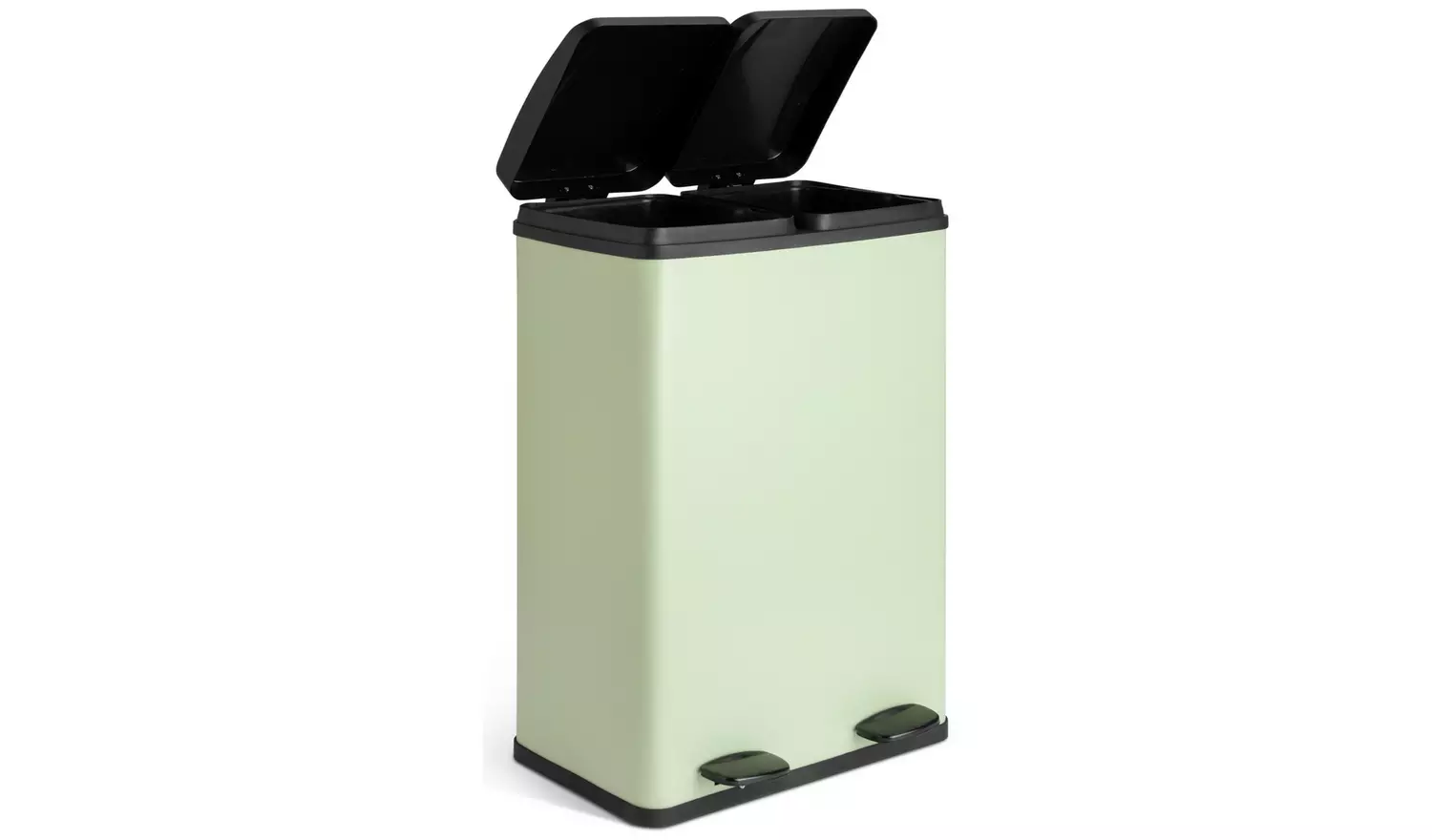 Habitat 60 Litre Twin Compartment Pedal Bin - Sage