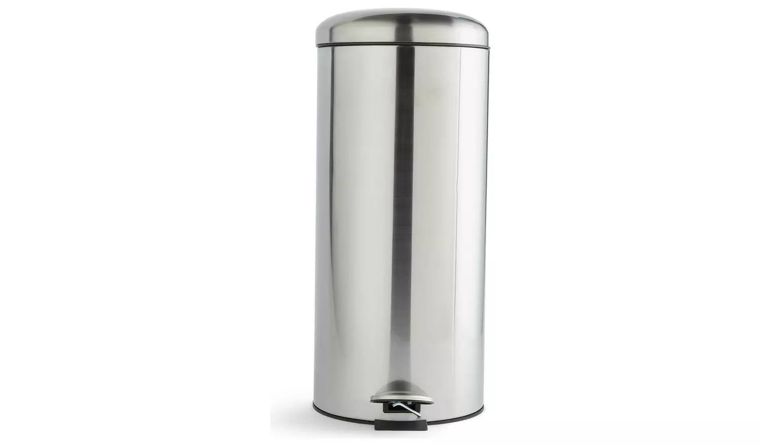 Habitat 30 Litre Domed Pedal Bin - silver