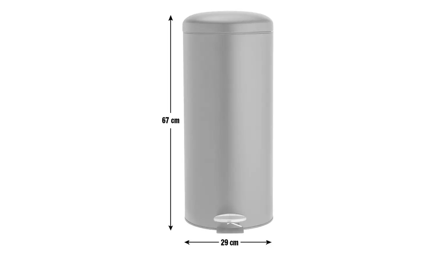 Habitat 30 Litre Domed Pedal bin - Black